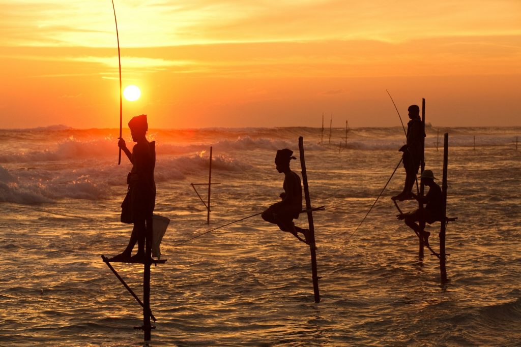 Koggala Beach - Stilt Fishing