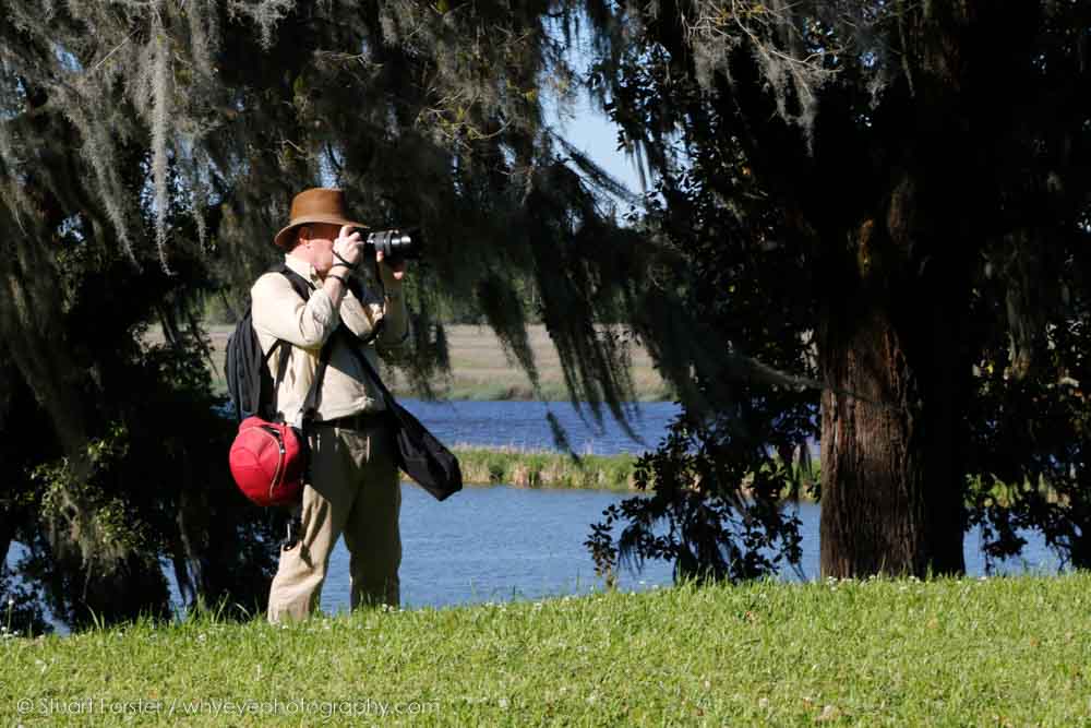 A Guild member photographs during a familiarisation trip at a British Guild of Travel Writers AGM