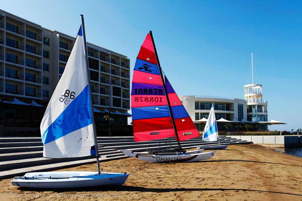 Boats at the Millennium Hotel at Mussanah in Oman, a venue for the Asian Beach Games of 2010